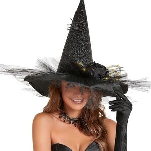 Women’s Witch Hat with LED Lights Costume